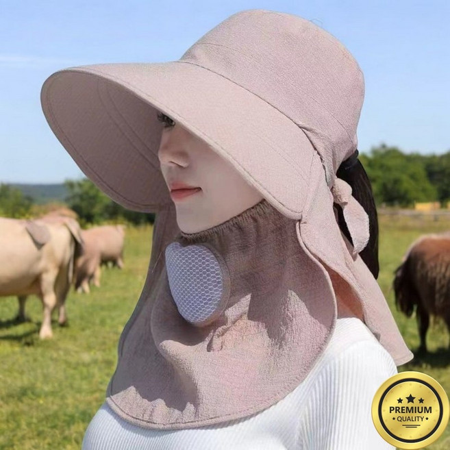 딜포유 농사모자 햇빛차단 가리개 자외선차단 작업용 창넓은 밭일 텃밭 썬캡 농모 여성 과수원