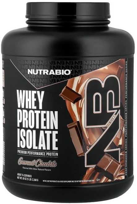 뉴트라바이오 NutraBio Whey Protein Isolate Gourmet Chocolate 5 lb 2 268 g, 1개 - 쿠팡