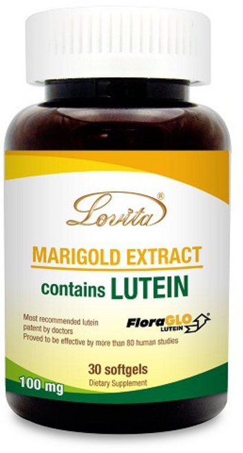 Lovita愛維他 金盞花葉黃素20mg膠囊 美國專利FloraGLO( 小分子/全素), 1個, 30顆