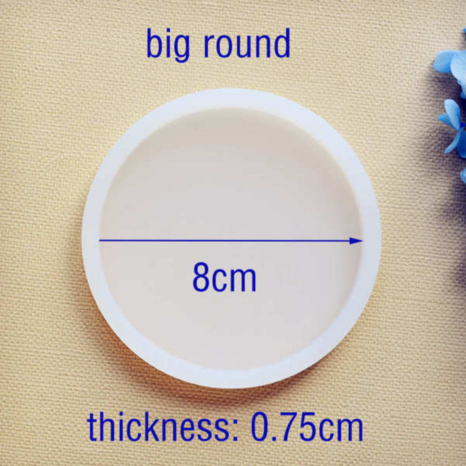 SNASAN 사각형 라운드 타원형 직사각형 Scrapbooking 실리콘 몰드 쥬얼리 수지 실리콘 몰드 수제 DIY 에폭, 05 big round, 1개