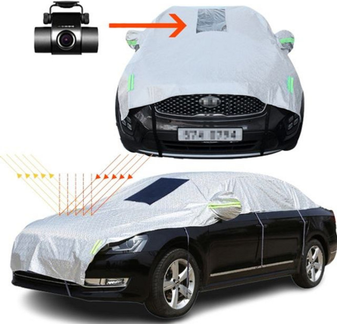 [A373] 하프 바디커버 미니쿠페 클럽맨 1호 실버 자동차커버(호환 상품), 1개