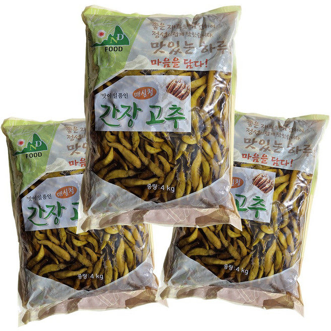 남동푸드 매실청 간장고추지 업소용 고추절임 12kg, 1개