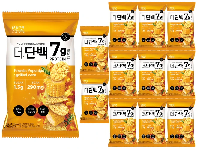더단백 팝칩 군옥수수맛, 44g, 12개 - 쿠팡