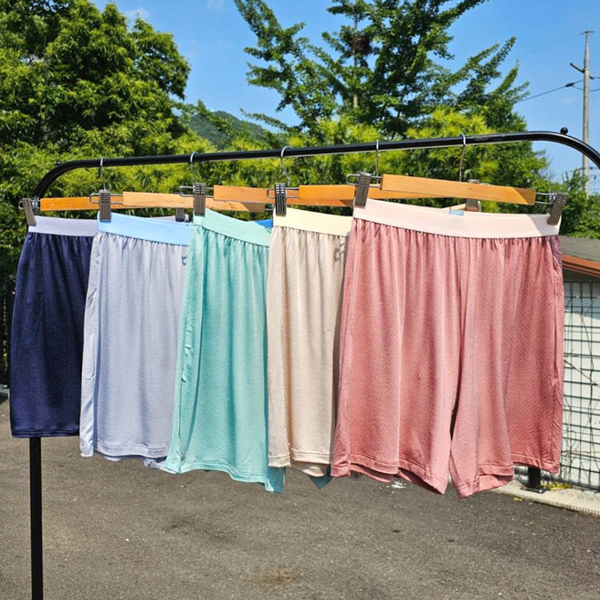 국산 여자 인견 트렁크 팬티 Y존커버 와이드 밴드 쿨 사각팬티