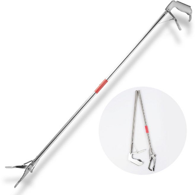 앙플러스 다용도 접이식 해루질 장비 악어 집게, 1개, 150cm