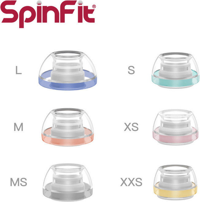SpinFit Aura Fine 矽膠耳塞, 矽膠, 1個