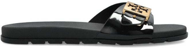토리 버치 로고 장식 플랫 슬라이더 샌들
