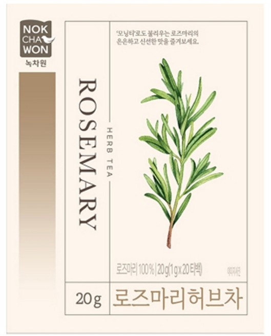 녹차원 로즈마리 허브차 20티백, 20g, 20개입, 1개