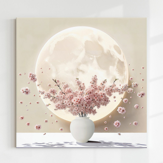 [인메이블] 복들어오는 월야 달항아리 4종 다복 선물 집들이 현관 복도 인테리어 벽 대형, 01. ML_월야 달항아리