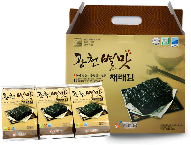광천별맛김 재래김 15g, 12개