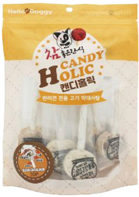 헬로도기 참좋은 반려동물 간식 캔디홀릭 10p, 오리 + 대구 + 야채 혼합맛, 100g, 5개