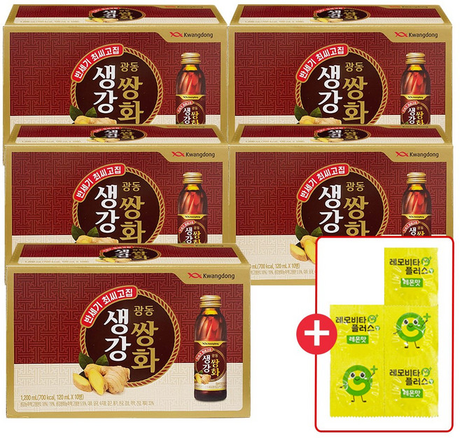 광동 생강쌍화 + 레모비타, 5박스, 10개입, 120ml