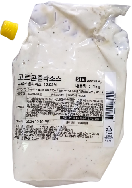 선인 고르곤졸라 소스 냉장 1kg 고르곤졸라 소스 업소용 식자재, 1개