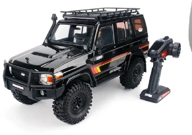 RGT EX86190 RC 자동차 오프로드 차량: 구조자 1/10 4WD 시뮬레이션 등반 LC76 전기 모델 14세 이상를 위, 01 EX86190 Black