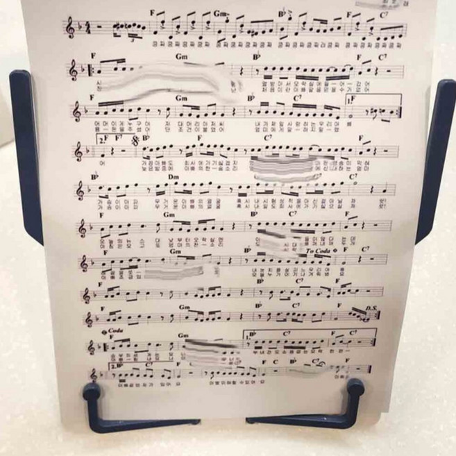 휴대용 접이식 악보 거치대 음악 연습실 탁상형 독서대, 1개, 상세페이지 참조