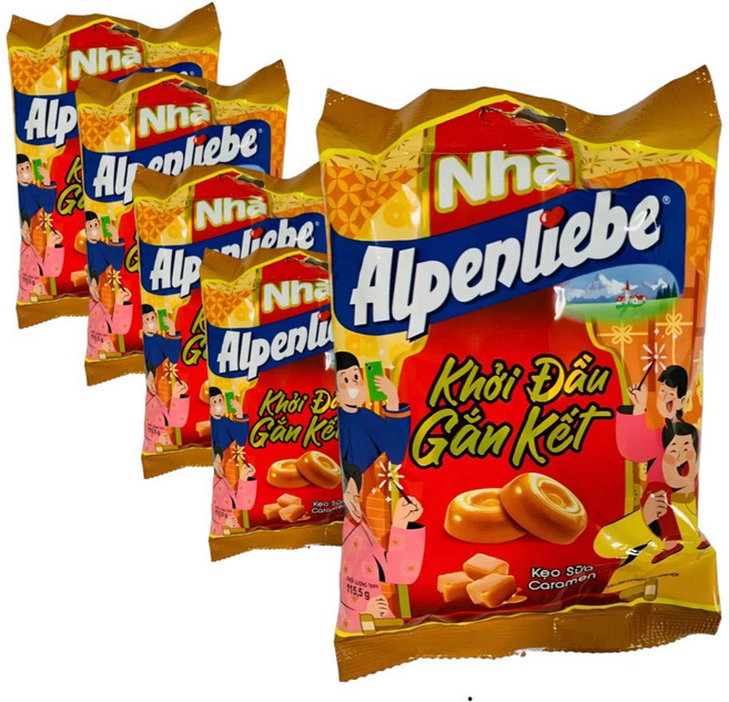 알펜리베 오리지널 밀크맛 츄잉캔디, 5개, 111.5g