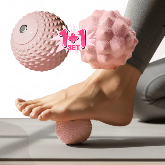 홀리크 마그네틱 족저근막염 발바닥 마사지볼 근막 마사지 릴리즈볼, 힐링 핑크, 1세트