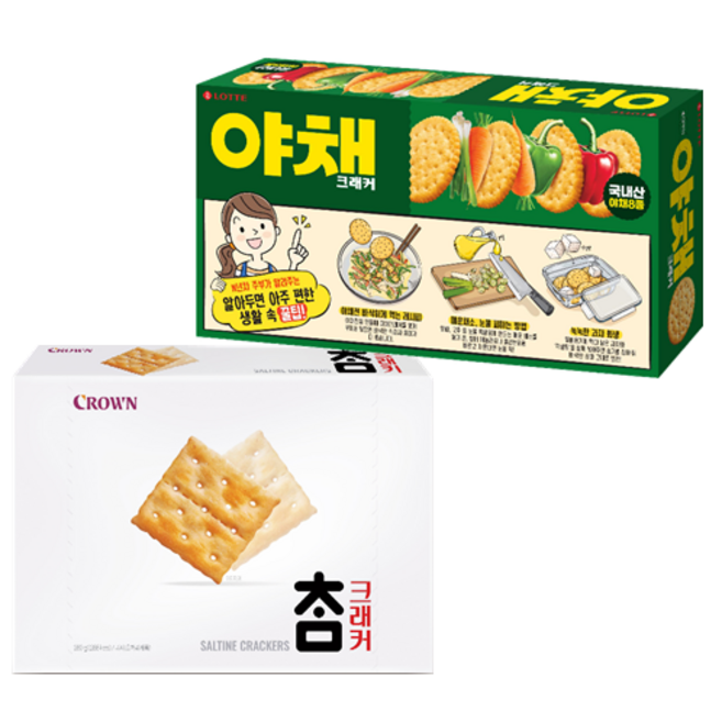 롯데 야채크래커249g+크라운 참크래커280g, 249g