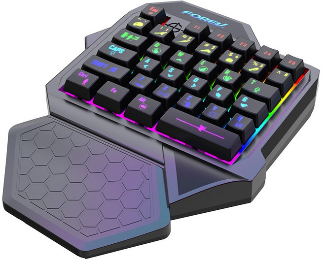 한손 게이밍 키보드 PUBG 전용 RGB 기계식