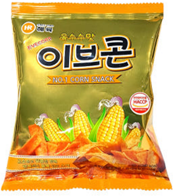 이브콘 옥수수 스낵 옛날 추억의 과자 불량식품, 50g, 40개