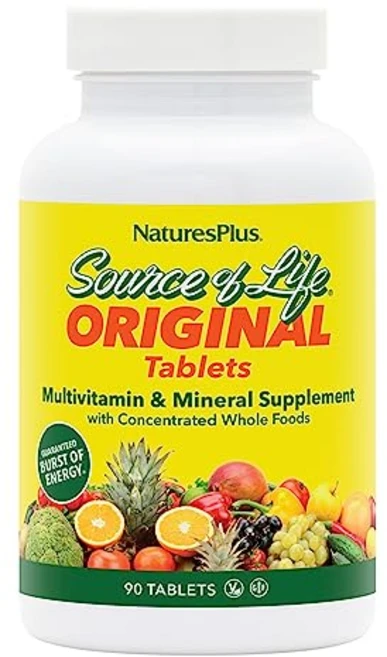 네이처스플러스 소스 오브 라이프 - 90정 - 종합 비타민 NaturesPlus Source of Life - 90 Tablets - Multivitamin & Mineral S, 탭 90개, 1개 - 쿠팡