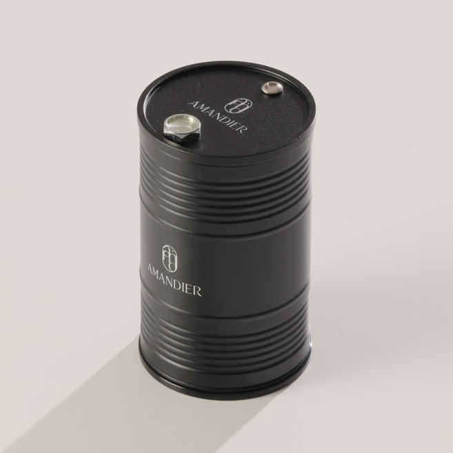 아망디에 차량용 알루미늄 재떨이 휴지통 쓰레기통 냄새차단 소재, 1개, 블랙