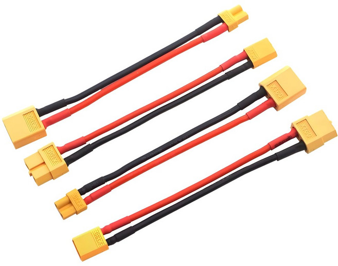 XT60 XT30 암수 변환 연장 커넥터 16AWG 15cm, XT60암-XT30수, 1개