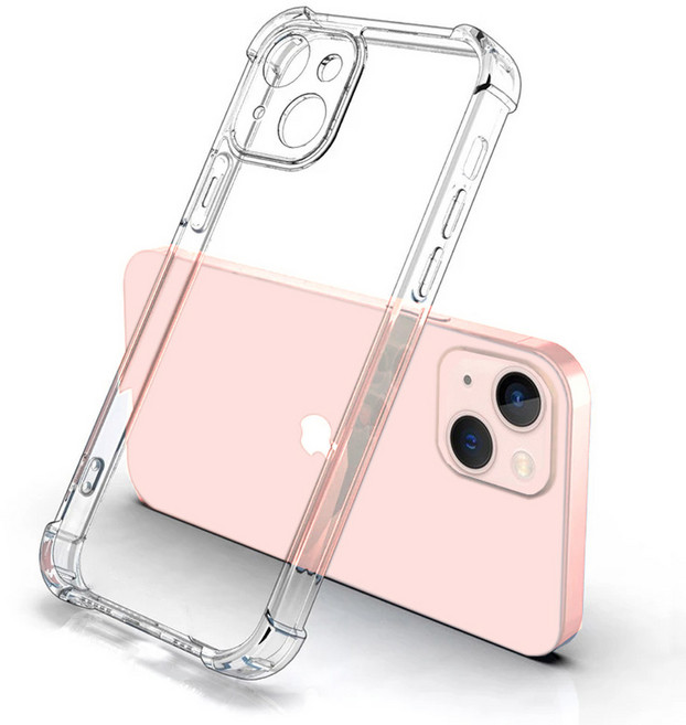 두꺼운 충격 방지 실리콘 투명 전화 케이스 iPhone 11 12 13 14 15 16 Pro Max Mini X XS XR 7 8 Plus SE2 소프트 커버, For iPhone 11