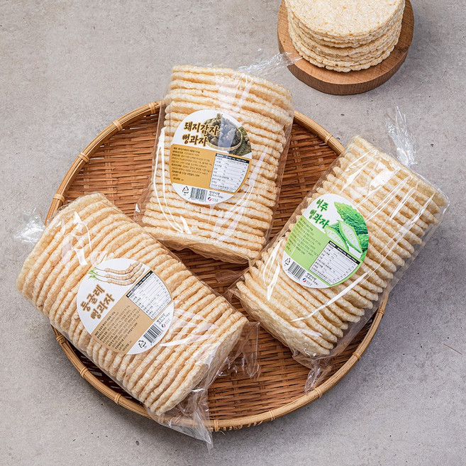 무설탕 저당 돼지감자 여주 둥굴레 뻥튀기 뻥과자 145g, 3봉, 3개묶음/3종세트(돼지감자+여주+둥굴레)