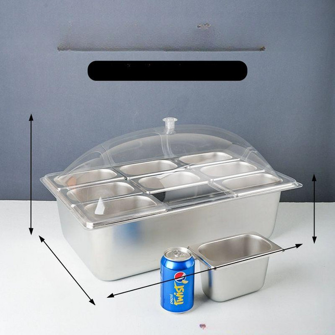 미니 반찬 냉장고 선반 셀프바 바트 토핑 식당 15cm 2칸 이중, 15cm 9칸 아크릴 아님, 기본 색상