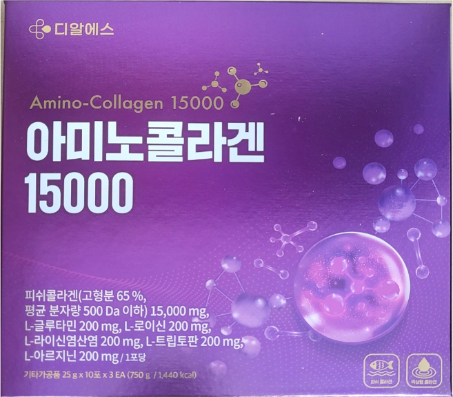 아미노콜라겐 15000 30포 아르기닌 피쉬콜라겐펩타이드, 1개, 750g