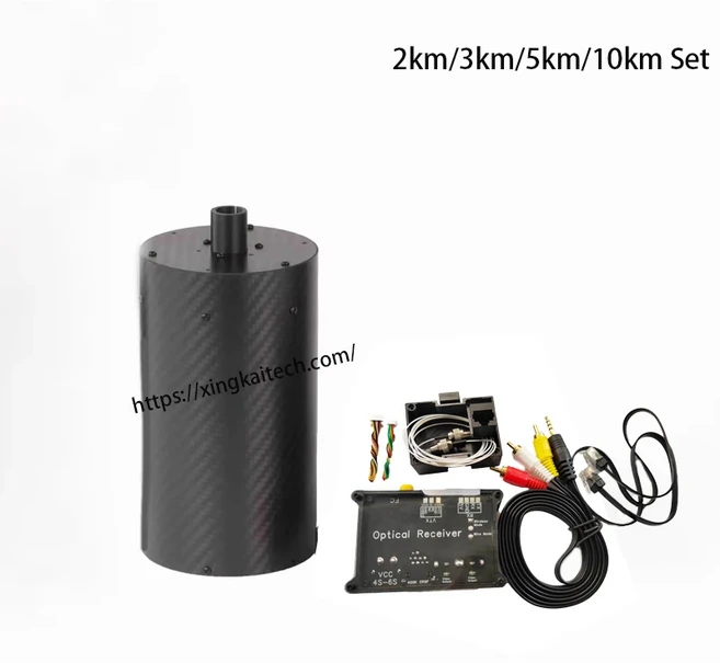 FPV 드론 10km 광섬유 장비 Fpv 2km-10km의 유선 신호 전송을 위한 비디오 데이터 모듈 릴레이 익스텐더 모, 03 3KM W GND STATION