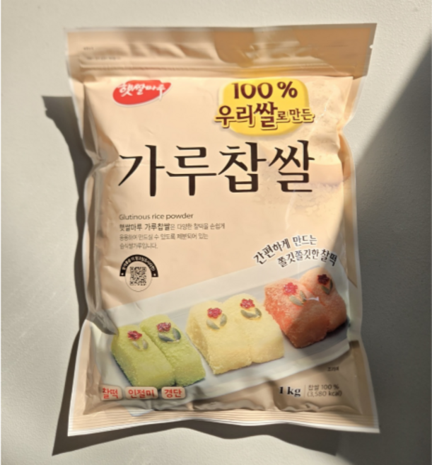 [홈베이킹레시피] 햇쌀마루 가루찹쌀 국내산 쌀가루 100%, 3개, 1kg