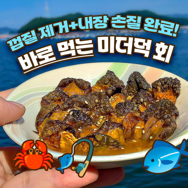 [초특가이벤트곧종료!!]쫄깃 미더덕회 손질한 국산 횟감, 1개, 200g