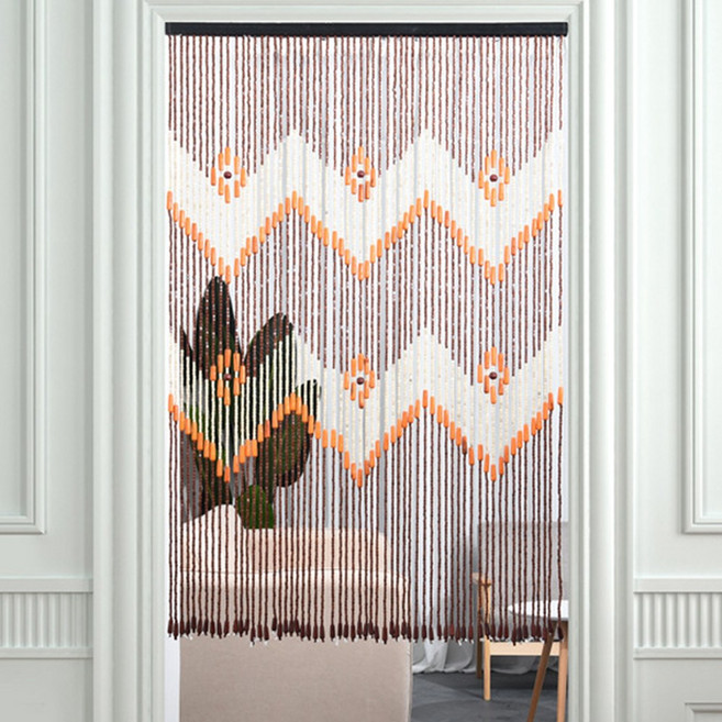 아리아스토어 목각 구슬 문발 90x130cm / 90x190cm, 브라운W 90x190cm