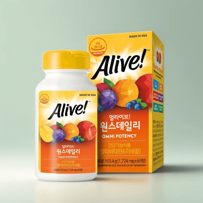 얼라이브 원스데일리 멀티비타민 1 724mg 60정, 1개