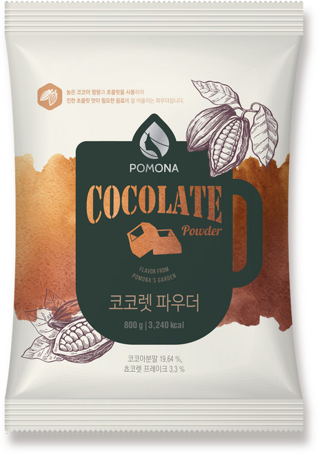포모나 코코렛 초코파우더, 800g, 1개입, 2개