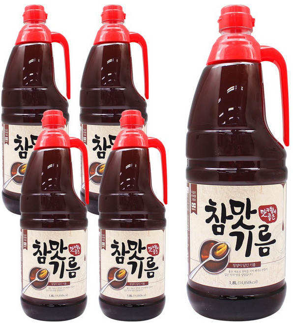 [덕화푸드] 참맛기름 1.8L, 5개