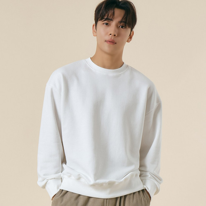 엘엑스티 남자 맨투맨 오버핏 무지 헤비쭈리 720g 면100% 국내생산