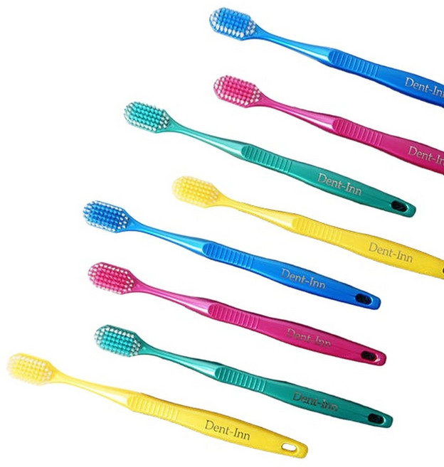 일본 덴트인 초극세모 와이드 헤드 칫솔 미디움 8P 한셋트 일본 국민 칫솔 덴트인, 8개입, 1세트