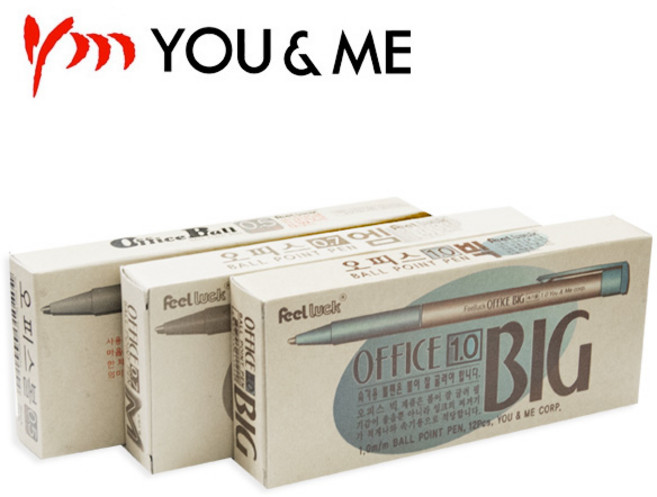 유미상사/오피스빅 볼펜/1타12입 유성펜 속기용, 오피스볼-0.5mm/레드