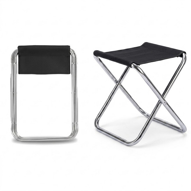 스위스윙거 휴대용 접이식 미니 캠핑의자 대형 경량의자 낚시의자, 1개, 블랙