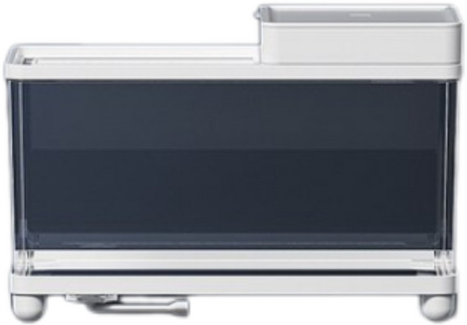 烏龜缸家用小型生態造景爬寵箱豪華帶曬臺底部排水養龜專用飼養箱, 1個, 象牙白-基礎曬臺套餐【全景觀賞/頂部透氣】:1個