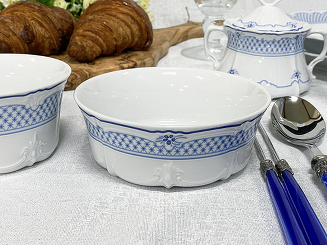 에스텔 블루 그리드 과일볼 (중) 대접 국공기 후첸로이터 독일, 1개