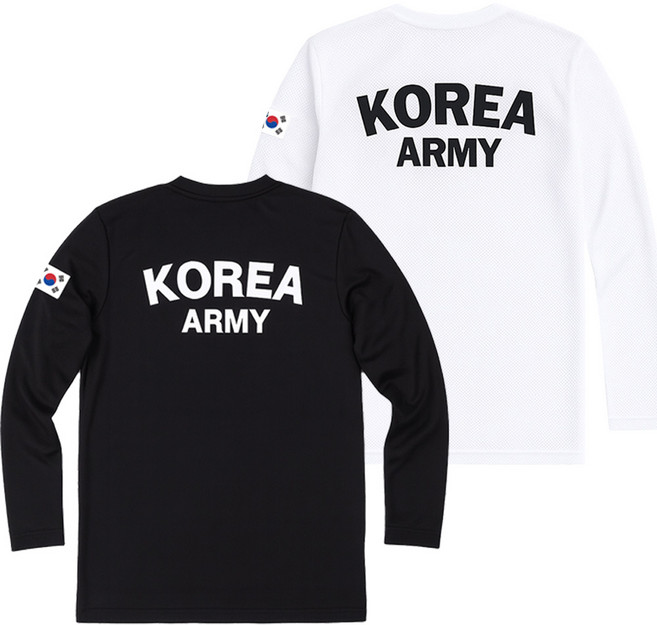 1+1 여름긴팔티 스판 메쉬 로카 군인 빅사이즈 남녀공용티