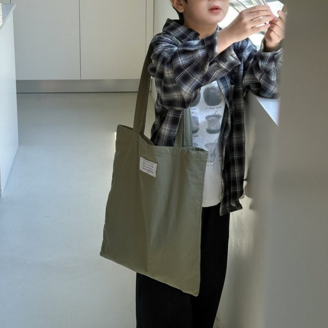 구빠방 아동 체크 캐주얼 오버핏 긴팔 셔츠