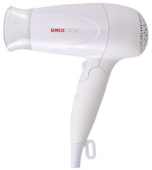 유닉스 접이식 헤어 드라이기 1700W, UN-A3005, 화이트
