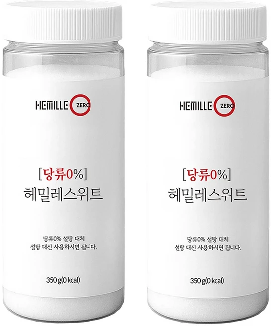헤밀레 스위트 대체당 설탕 감미료, 2개, 350g - 쿠팡