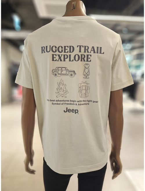 Jeep 기본핏 익스플로어 로고 반팔티 남녀공용 아스킨 기능성 반팔티셔츠