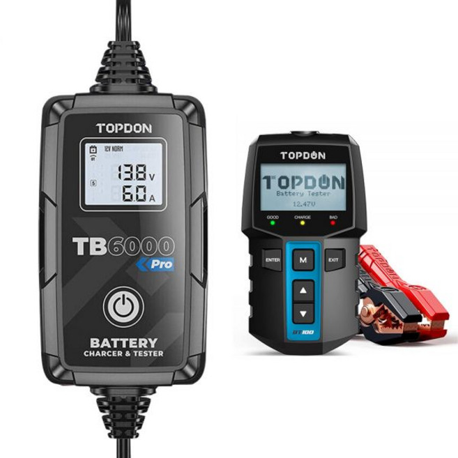 탑돈 차량용 배터리 충전복원기 TB6000Pro 테스터기 패키지, 본품+BT100 배터리 테스터기